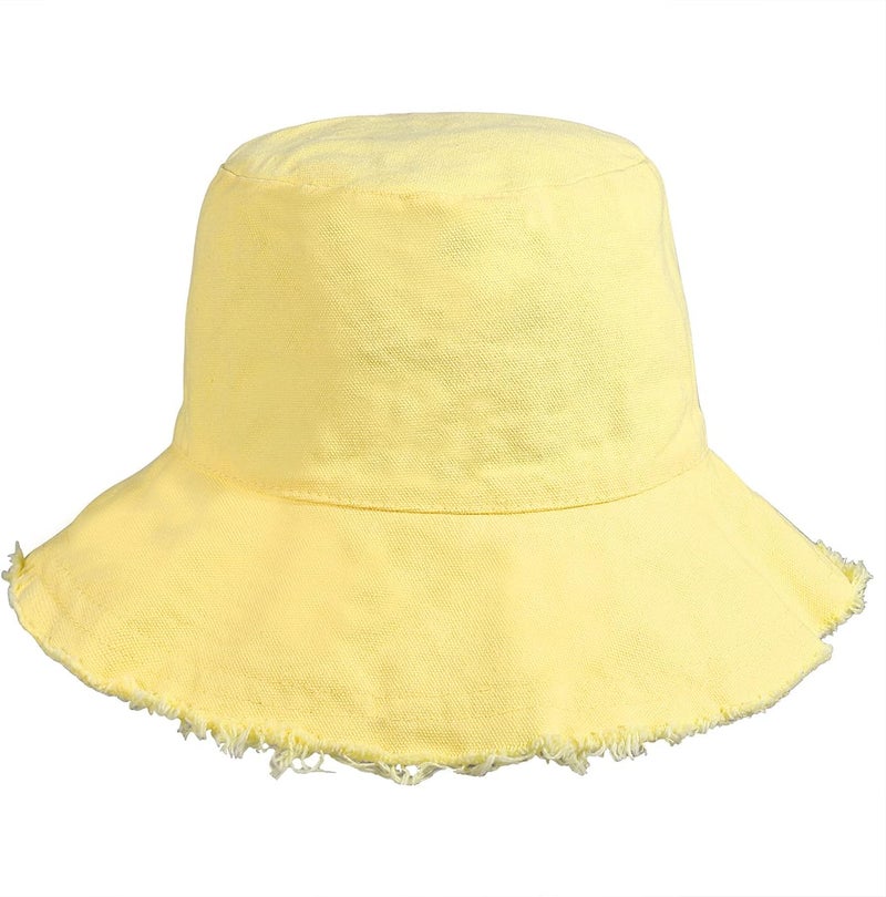 Boderier Sun Hats for Women Summer Casual Wide Brim Cotton Bucket Hat Beach Vacation Travel Accessories - Image 1